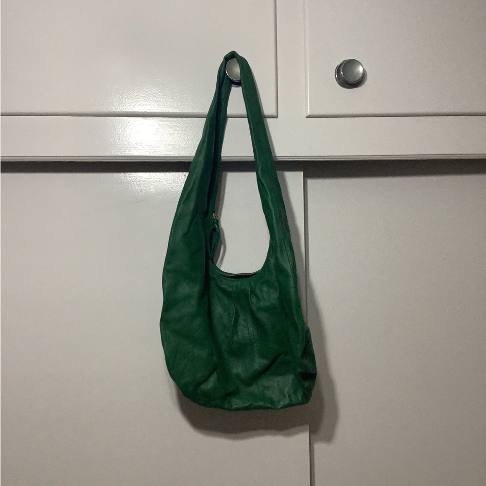Green Leather Hobo Bag